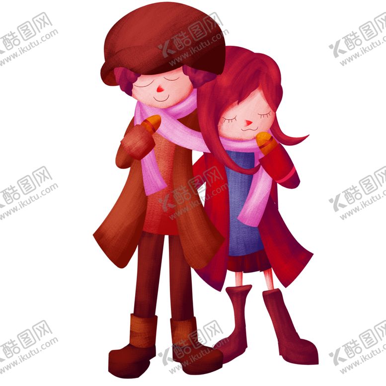 编号：78871803272252552689【酷图网】源文件下载-冬季卡通插画手绘风