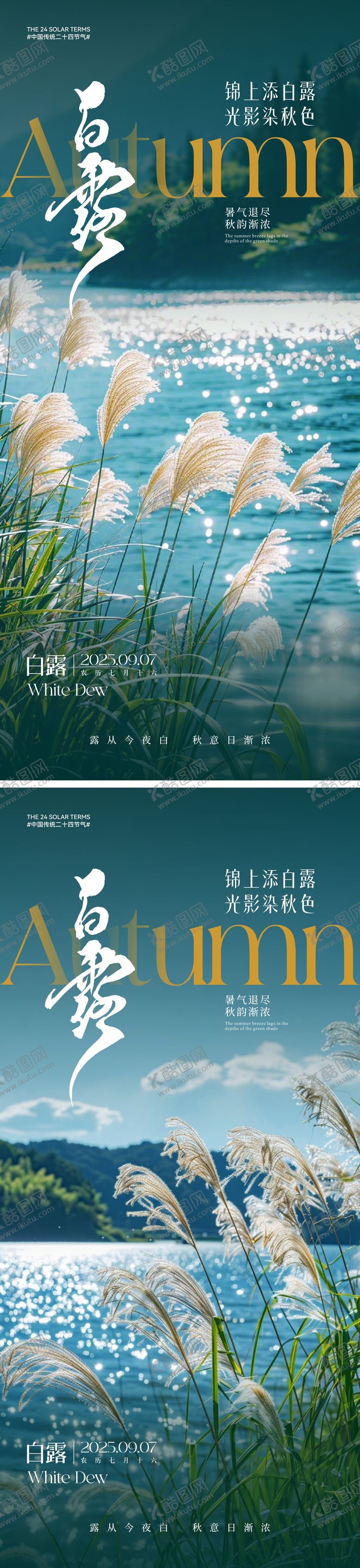 编号：23026707211322489352【酷图网】源文件下载-白露节气海报