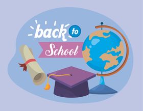 学生日常生活主题插画