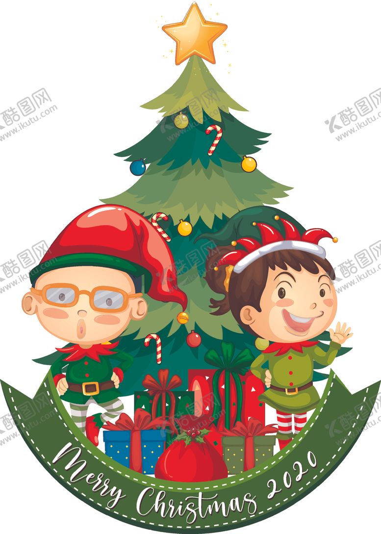 编号：21027309260104523253【酷图网】源文件下载-卡通圣诞儿童