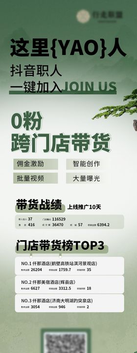 抖音直播带货推广海报