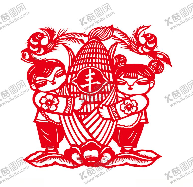 编号：58502210132336202412【酷图网】源文件下载-五谷丰登民间剪纸
