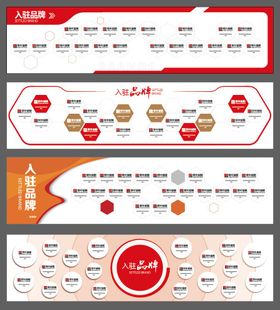 入驻品牌活动文化墙背景板