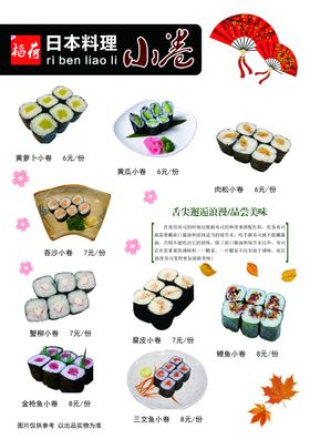 寿司菜单