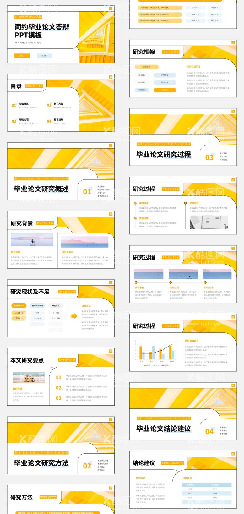 编号：28777011240217114808【酷图网】源文件下载-黄色简约毕业论文答辩PPT