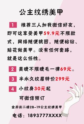 美甲海报