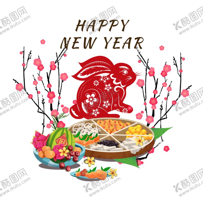 编号：93520710080641194369【酷图网】源文件下载-兔年元素