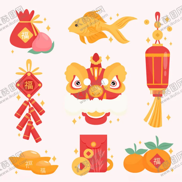 编号：92273802041709075341【酷图网】源文件下载-新年春节元素合集