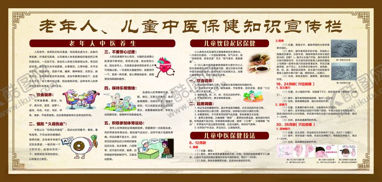 编号：42041911181519458554【酷图网】源文件下载-老年人儿童中医保健知识宣传栏
