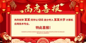 高考毕业喜报活动宣传海报素材