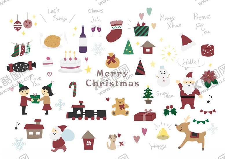 编号：99540509271836262741【酷图网】源文件下载-圣诞元素集合