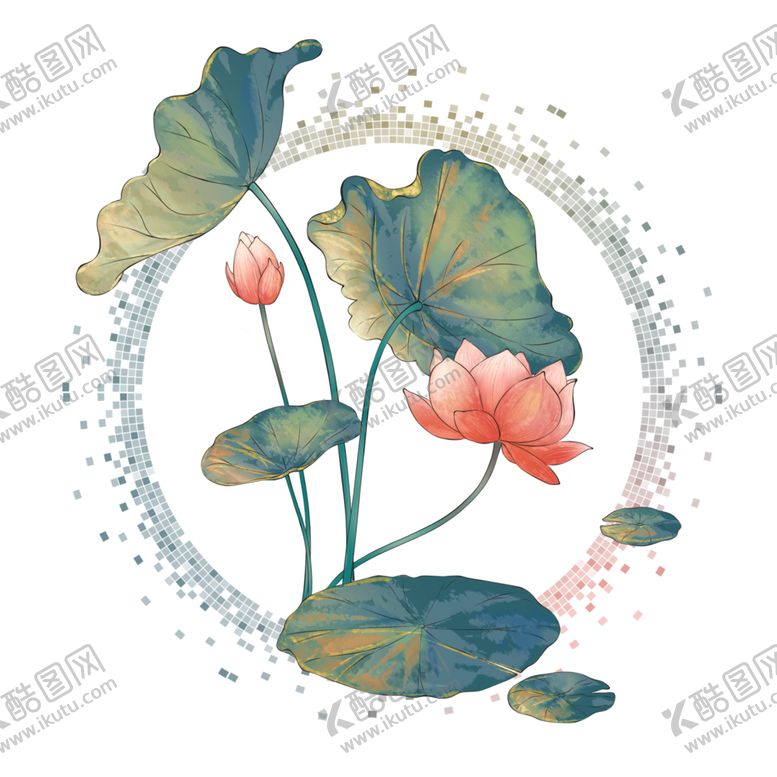 编号：98252301150645157259【酷图网】源文件下载-手绘荷花 