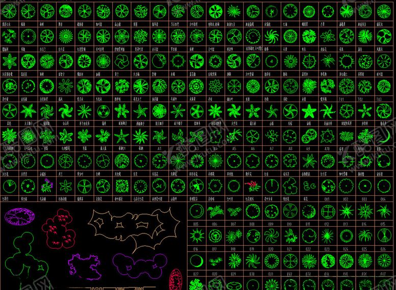编号：83391606191035082941【酷图网】源文件下载-景观模块CAD图块