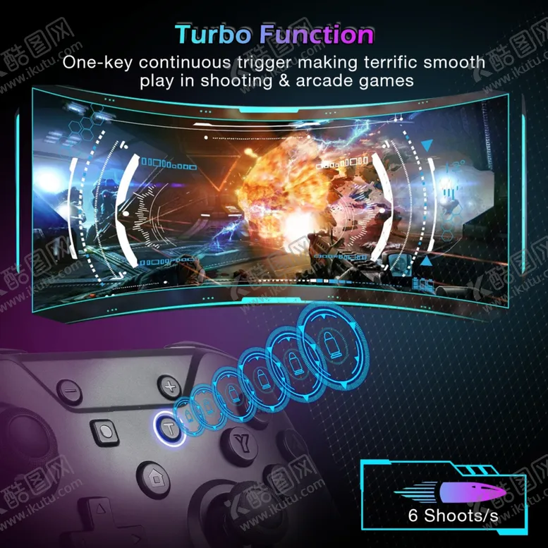 编号：69361804300931208039【酷图网】源文件下载-SWITCH游戏手柄TURBO