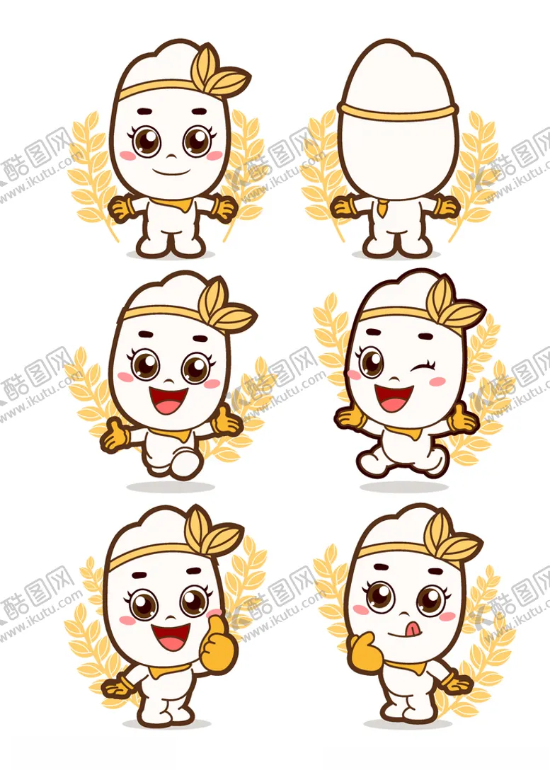 编号：84632306270316262162【酷图网】源文件下载-可爱光盘行动粮食小麦素材