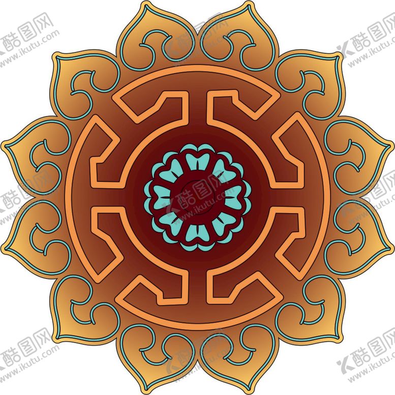 编号：62803709282302476298【酷图网】源文件下载-蒙古 传统 矢量 纹饰 