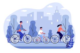 卡通人物办公AI矢量广告设计