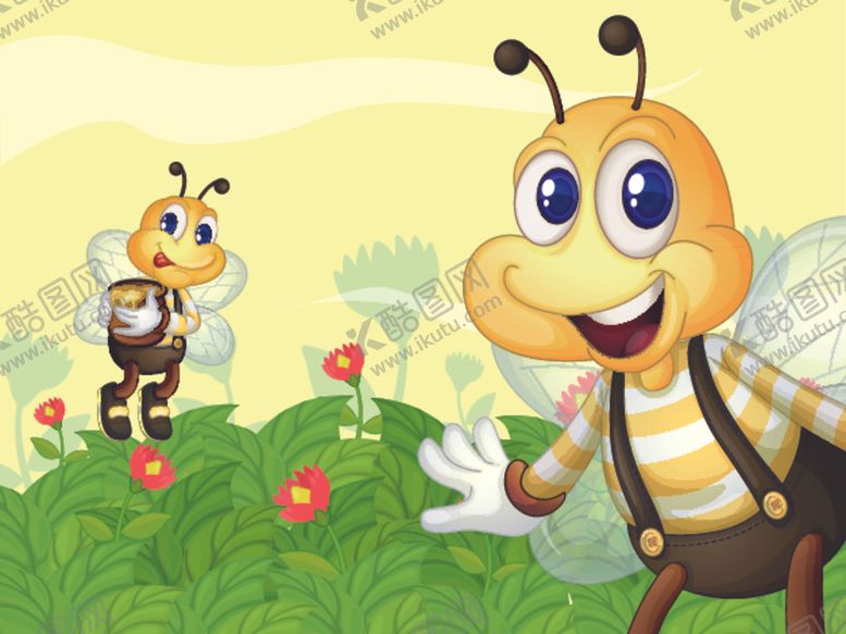 编号：64974510272052374189【酷图网】源文件下载-卡通蜜蜂