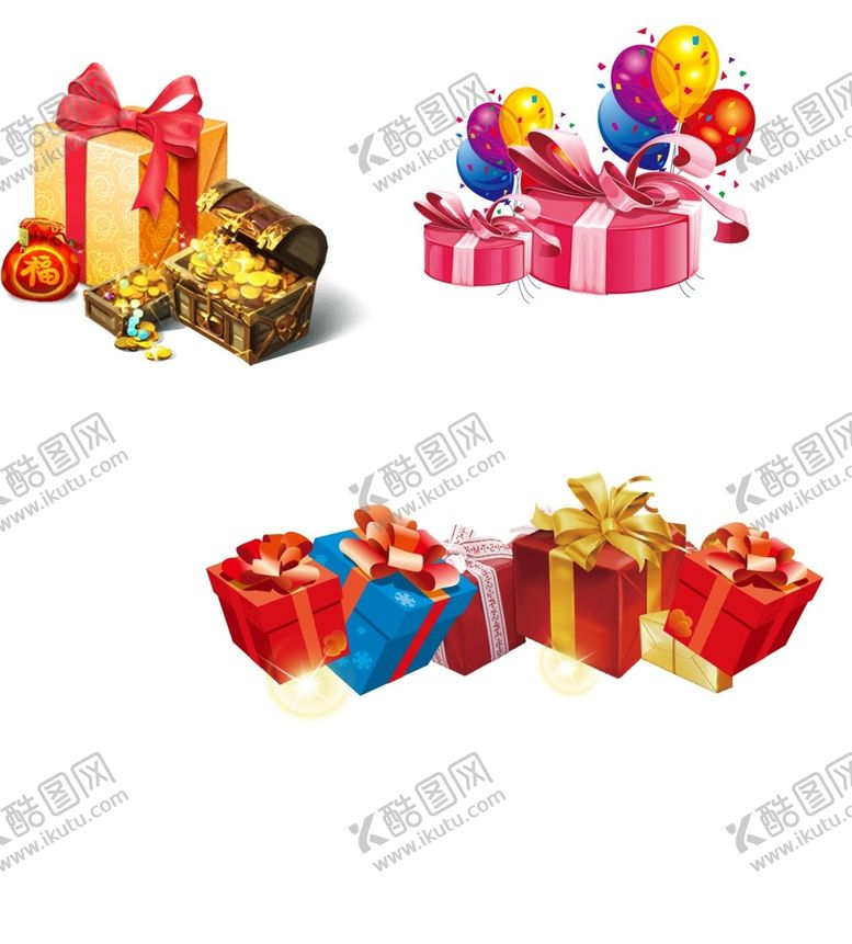 编号：13417402010843504011【酷图网】源文件下载-礼品盒气球