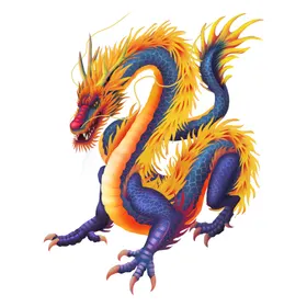 山海经神兽话传说动物手绘龙凤游戏动漫插图