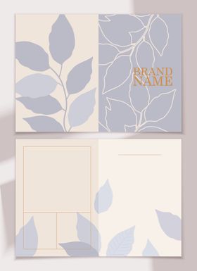 枝叶贺卡模板