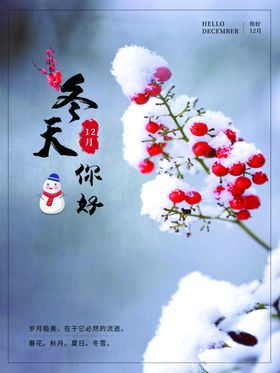 你好12月冬季传单雪冬季新品