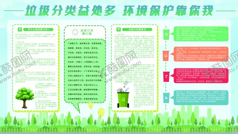 编号：32926905180013109863【酷图网】源文件下载-绿色清新参与垃圾分类创建文明