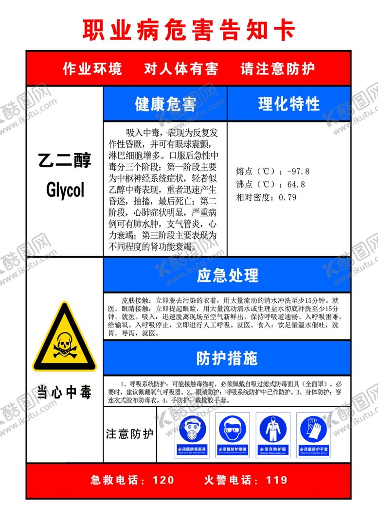 编号：24633504161850283735【酷图网】源文件下载-乙二醇危害告知牌