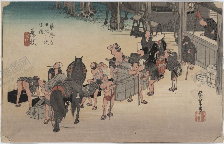 编号：19408209152223535440【酷图网】源文件下载-日本街景风景浮世绘