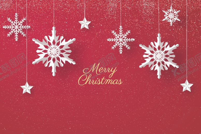 编号：83799510041504514163【酷图网】源文件下载-红色雪花圣诞节