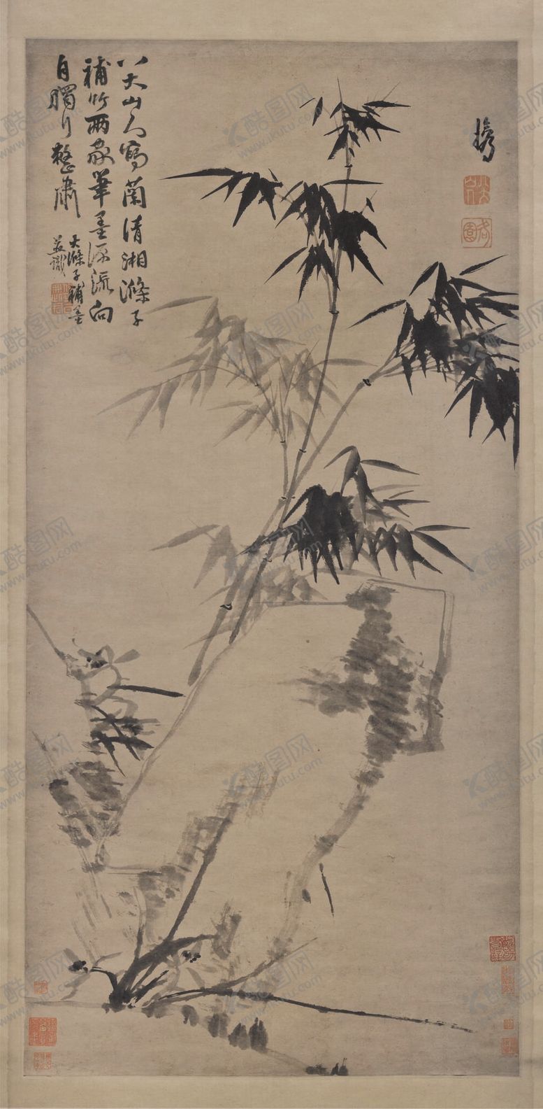 编号：19436710031155497625【酷图网】源文件下载-水墨竹子 