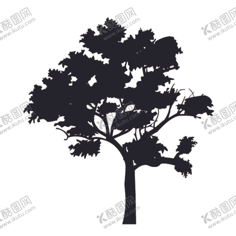 编号：74618709151259227355【酷图网】源文件下载-植物树木剪影