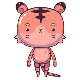 创意老虎插画图案