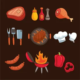 烧烤BBQ美食夜宵烹调方式