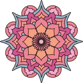 彩色复古花纹杂典png透明底