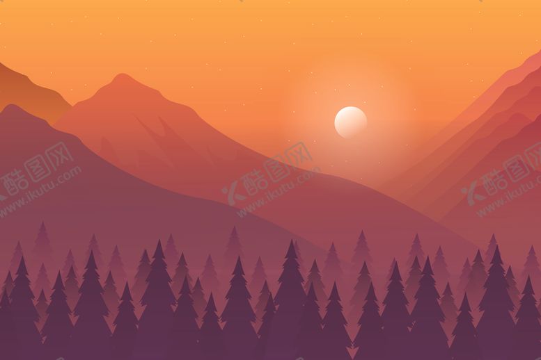 编号：18548710090406479643【酷图网】源文件下载-自然风光插画