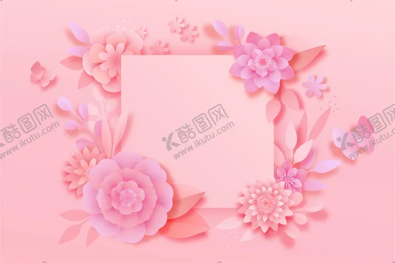 编号：53904109201254457961【酷图网】源文件下载-纸质花朵背景 