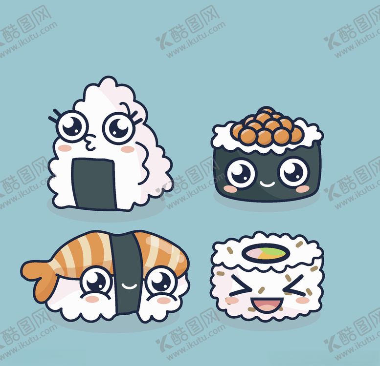 编号：61844009251422242998【酷图网】源文件下载-可爱寿司