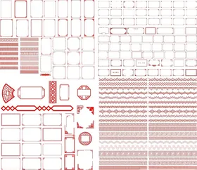 边框怀旧底纹中国风素材字画