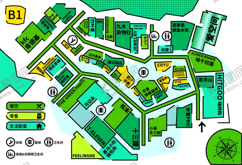 编号：85442204151357366007【酷图网】源文件下载-商场楼层地图