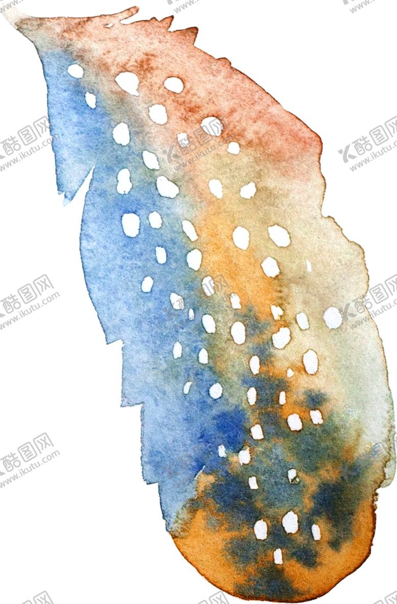 编号：96527010300718307552【酷图网】源文件下载-手绘水彩羽毛