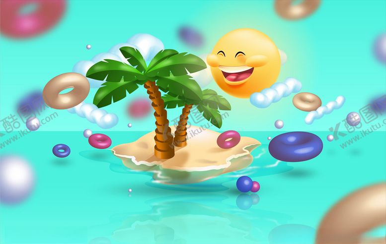 编号：63779410292230533900【酷图网】源文件下载-夏日海滩