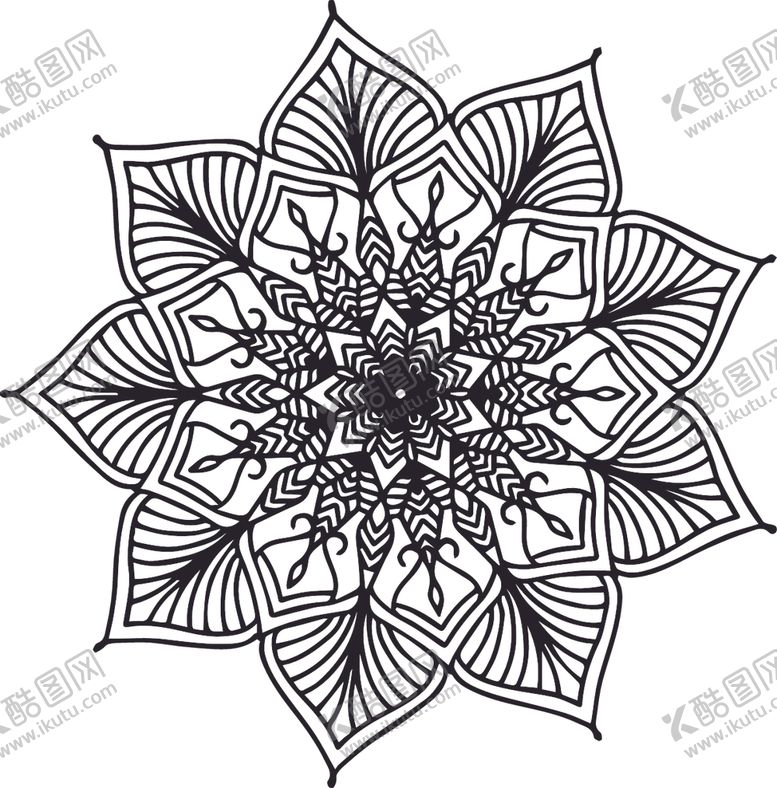 编号：71230209290159419688【酷图网】源文件下载-曼陀罗花纹