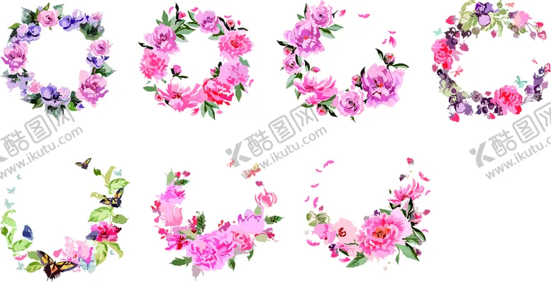 编号：34601312091842434593【酷图网】源文件下载-抽象色块花环