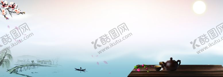 编号：40569704170403002006【酷图网】源文件下载-茶艺背景板
