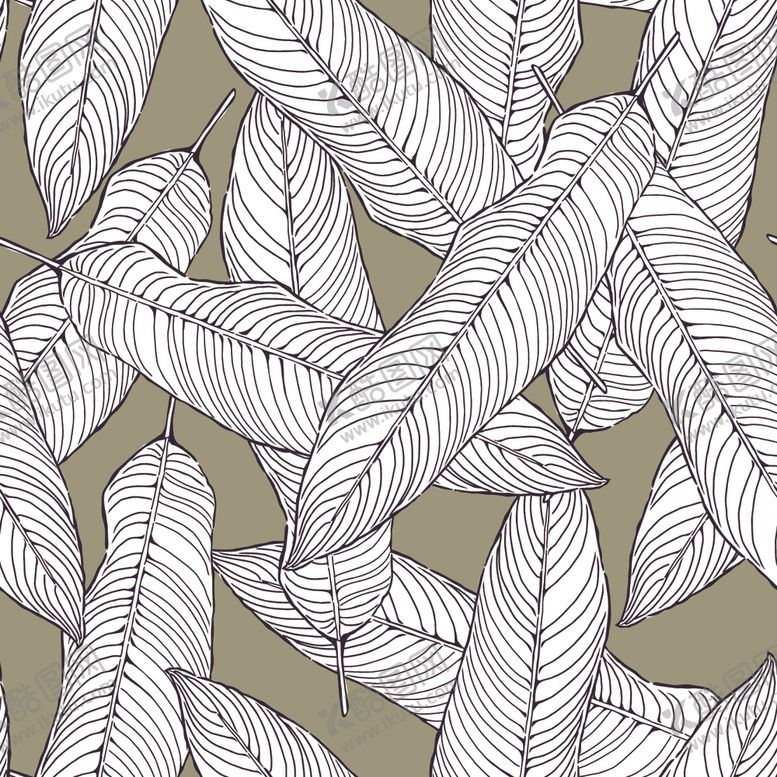编号：45899709291143019016【酷图网】源文件下载-叶子花卉无缝图案