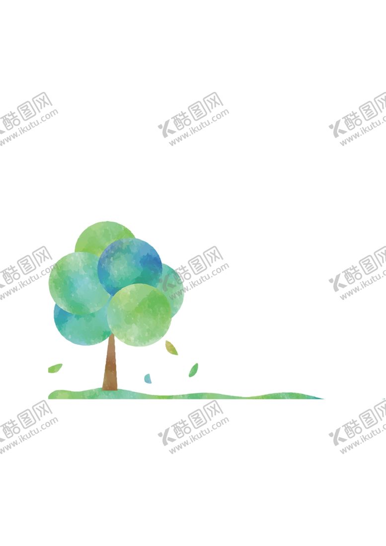 编号：97865509300714251236【酷图网】源文件下载-树木色彩水彩素材