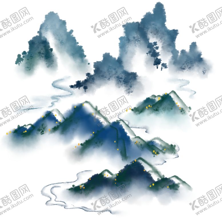 编号：95657709281801528777【酷图网】源文件下载-中国风山水水墨高山