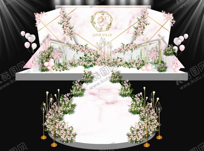 编号：41142509252208235173【酷图网】源文件下载-粉色大理石婚礼