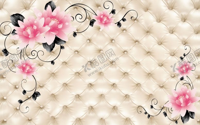 编号：25369510142054517276【酷图网】源文件下载-花卉背景墙